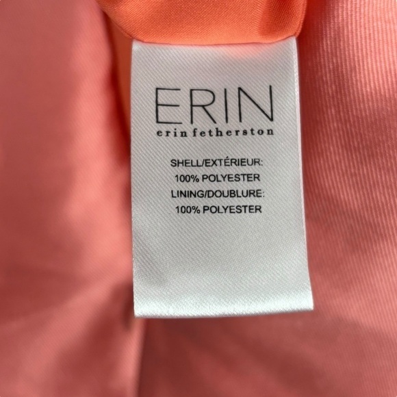 ERIN ERIN FETHERSTON GEORGIA ORANGE CREAMSICLE HALTER FIT & FLARE COCKTAIL DRESS - Picture 11 of 12